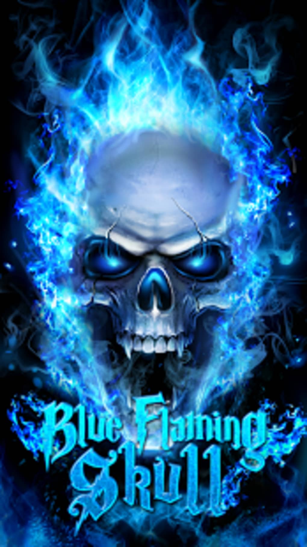 Blue Fire Skull Live Wallpaper APK for
