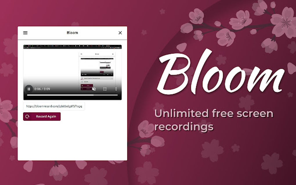 Bloom - Unlimited Free Screen Recordings for Google Chrome - Extension ...