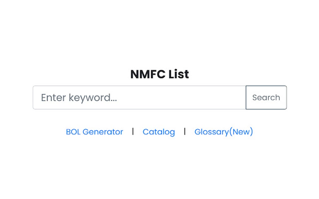 NMFC Code Lookup for Google Chrome Extension Download NMFC Code Lookup for Google Chrome Extension Download