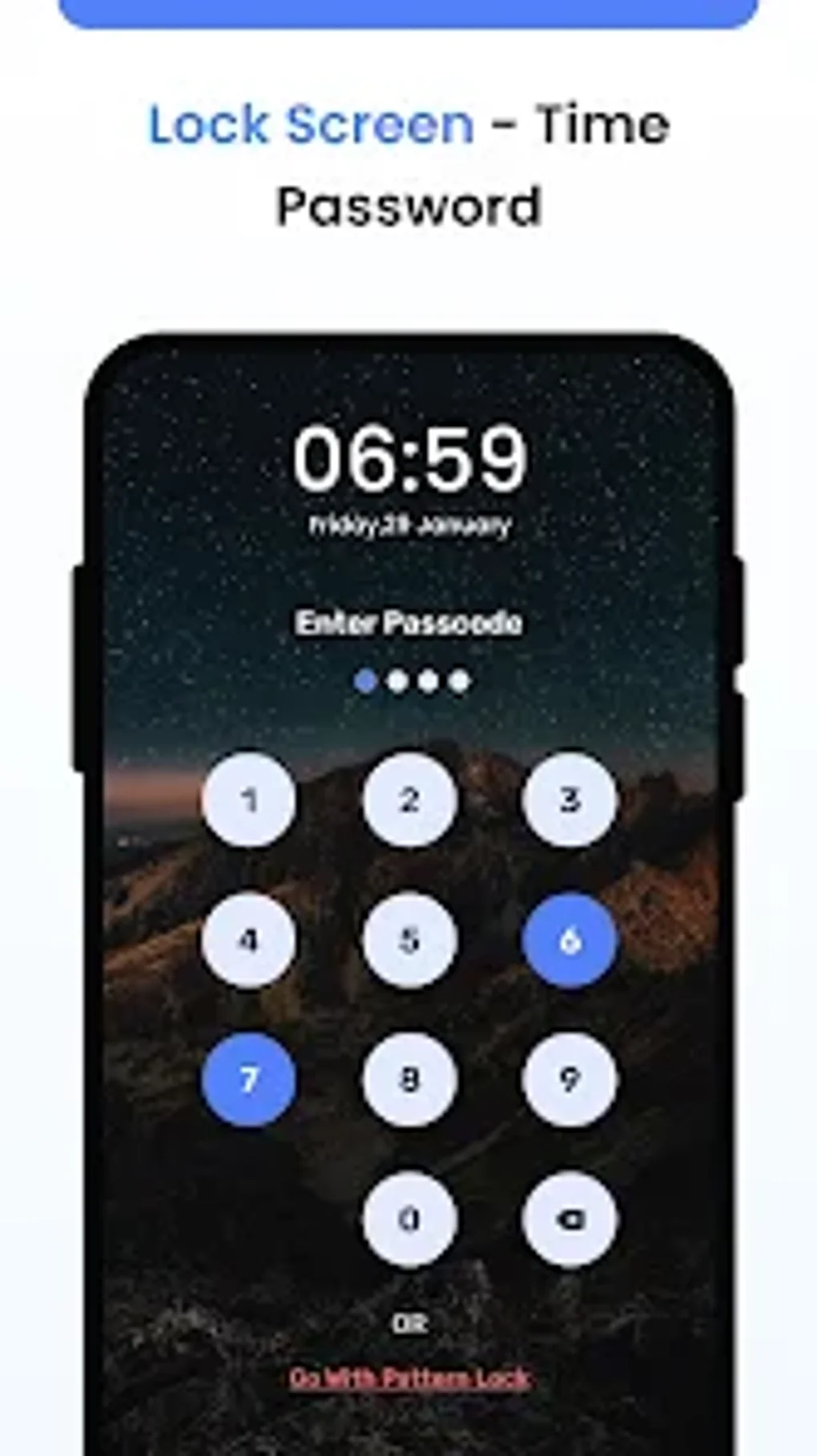 time password lock screen