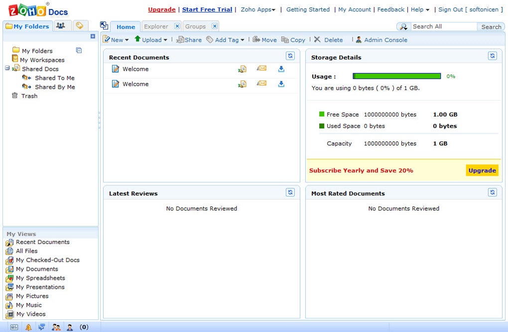 zoho docs online