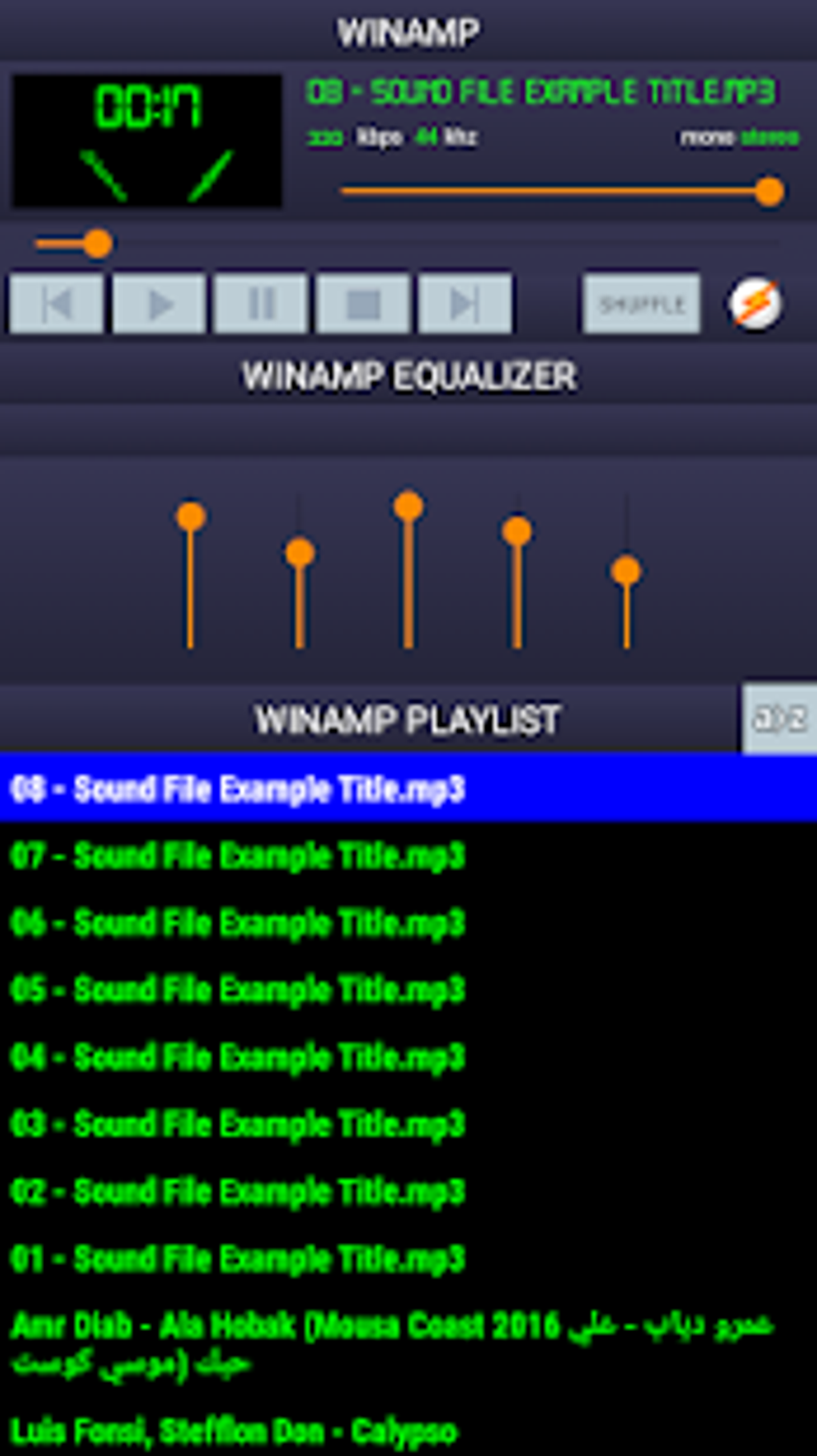 free download winamp music player