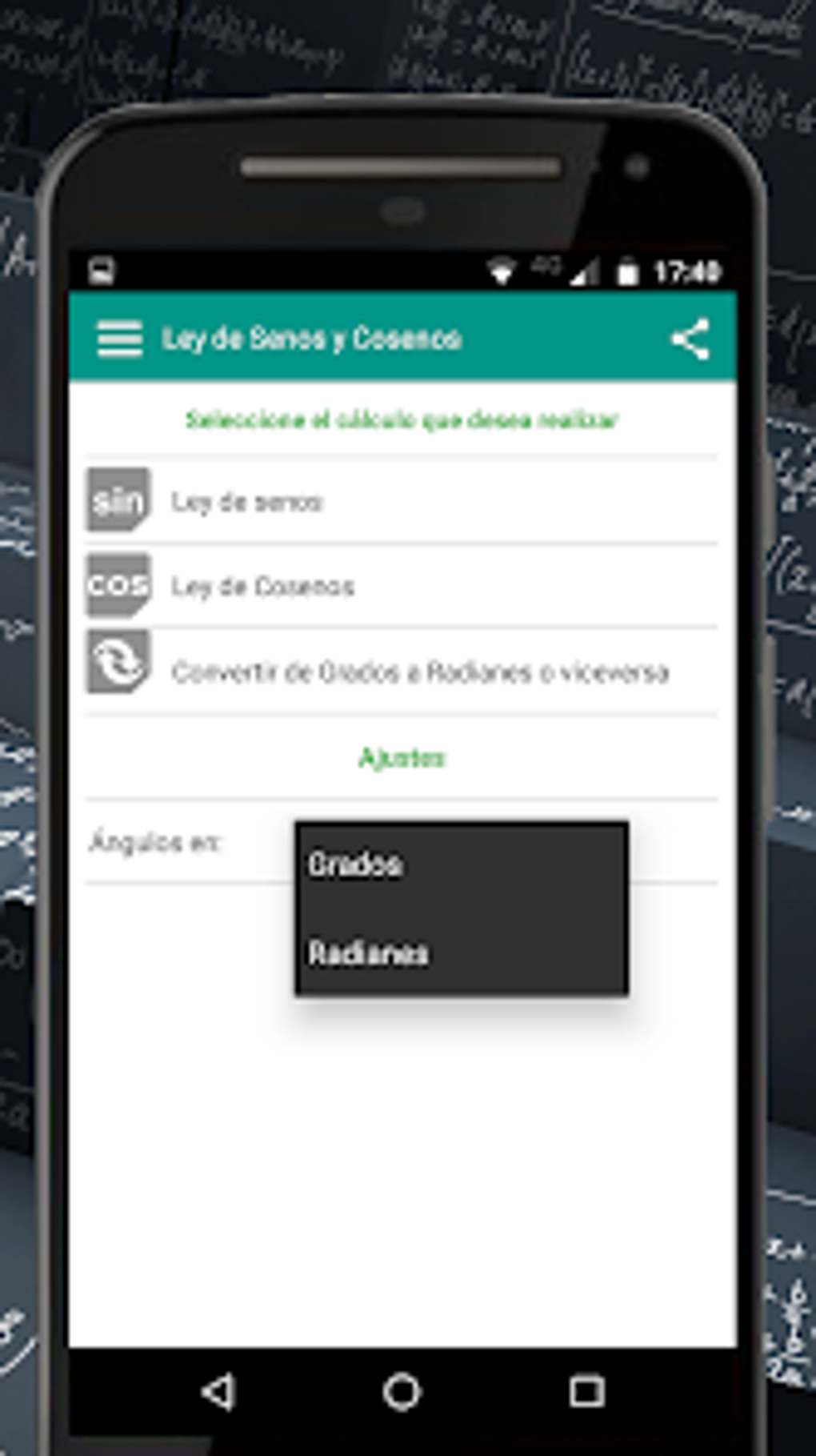 Ley de Senos y Cosenos для Android — Скачать