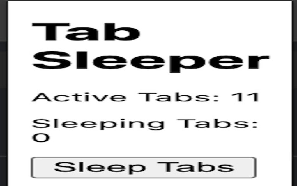 Tab Sleeper for Google Chrome - Extension Download