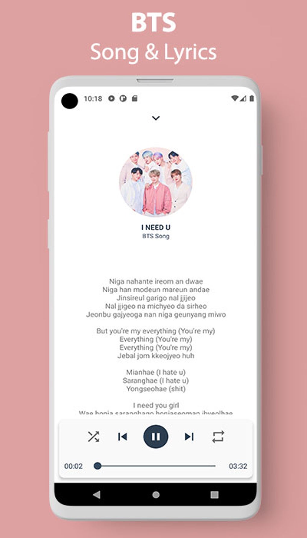 BTS Song Lyrics Offline для Android — Скачать