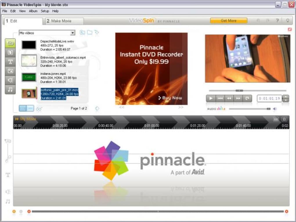 pinnacle videospin windows 7