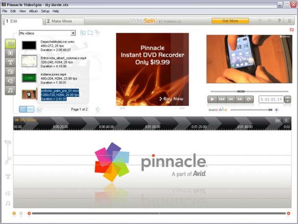 pinnacle videospin francais