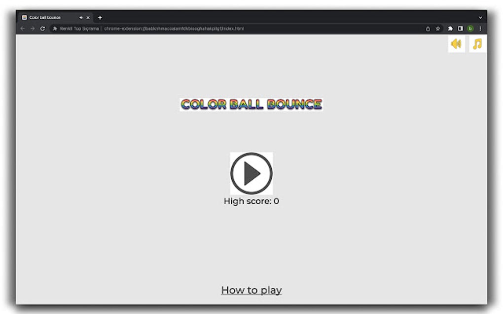 Color Ball Bounce Arcade Game for Google Chrome Extension Download