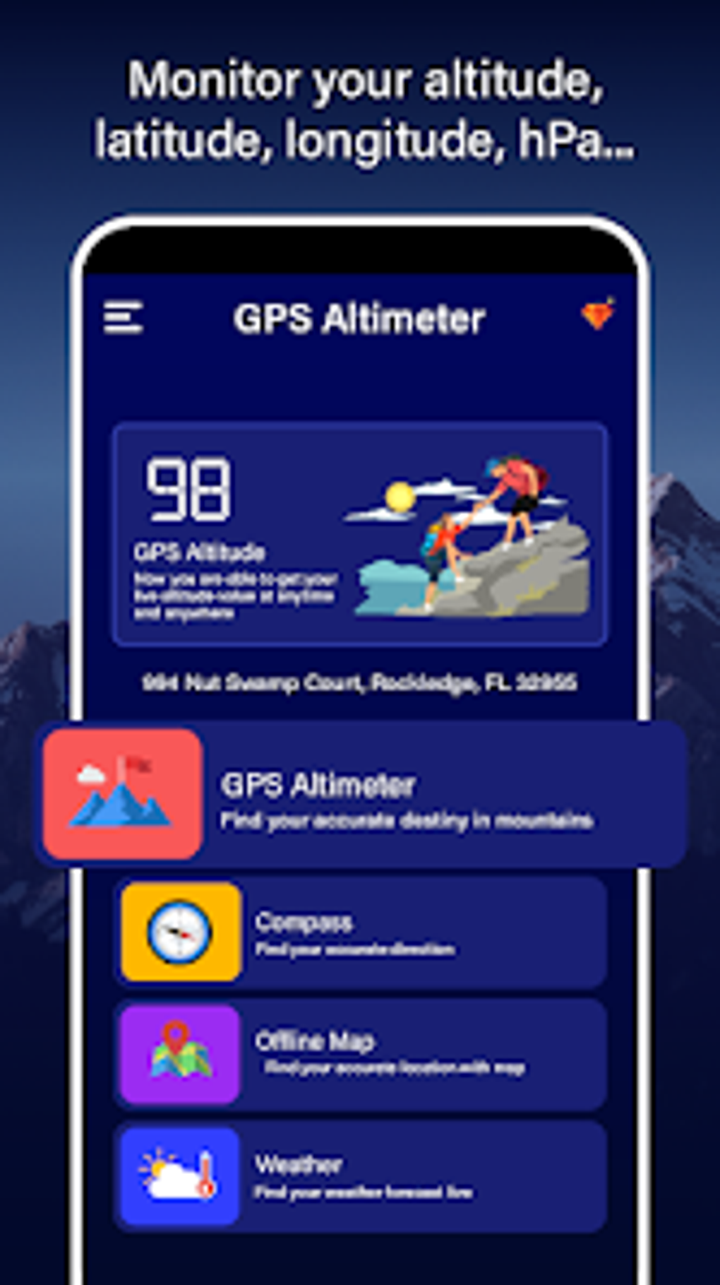 Altimeter Plus GPS Altitude لنظام Android تنزيل