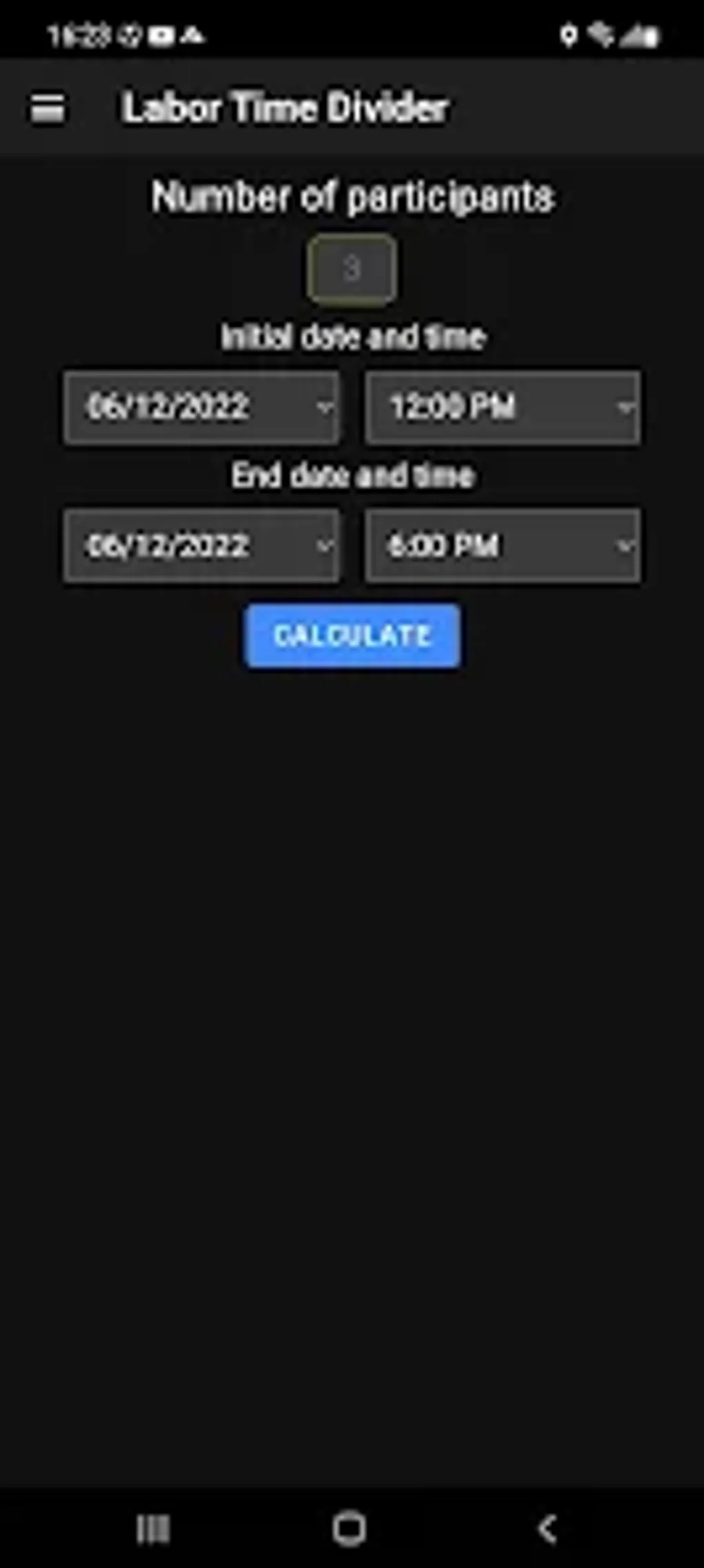 Labor Time Divider for Android - Download