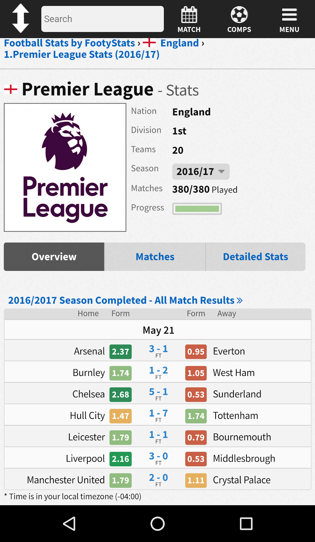 FootyStats - Soccer Stats 1.0.15 Free Download