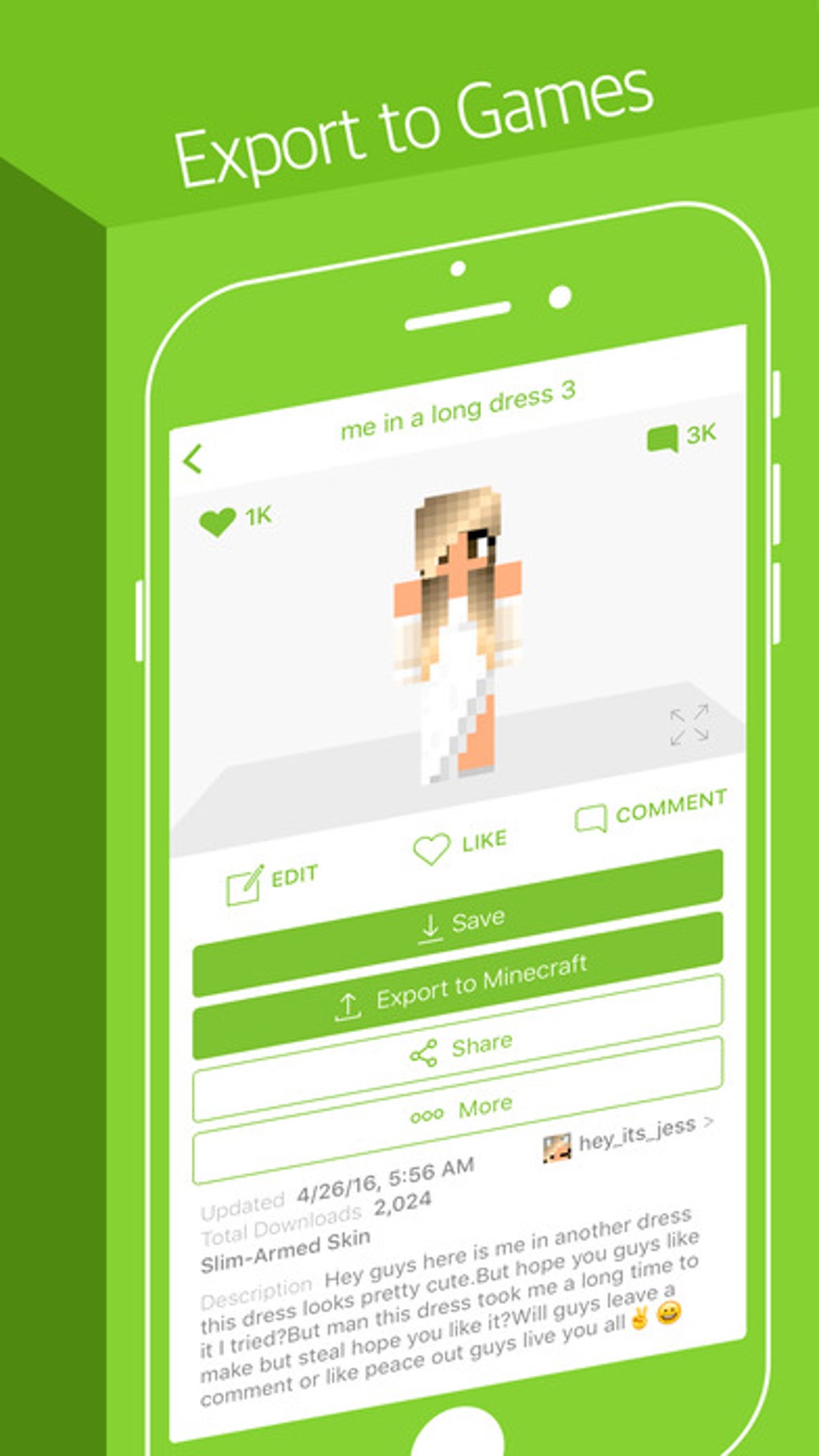 skin editor app  Minecraft Skins