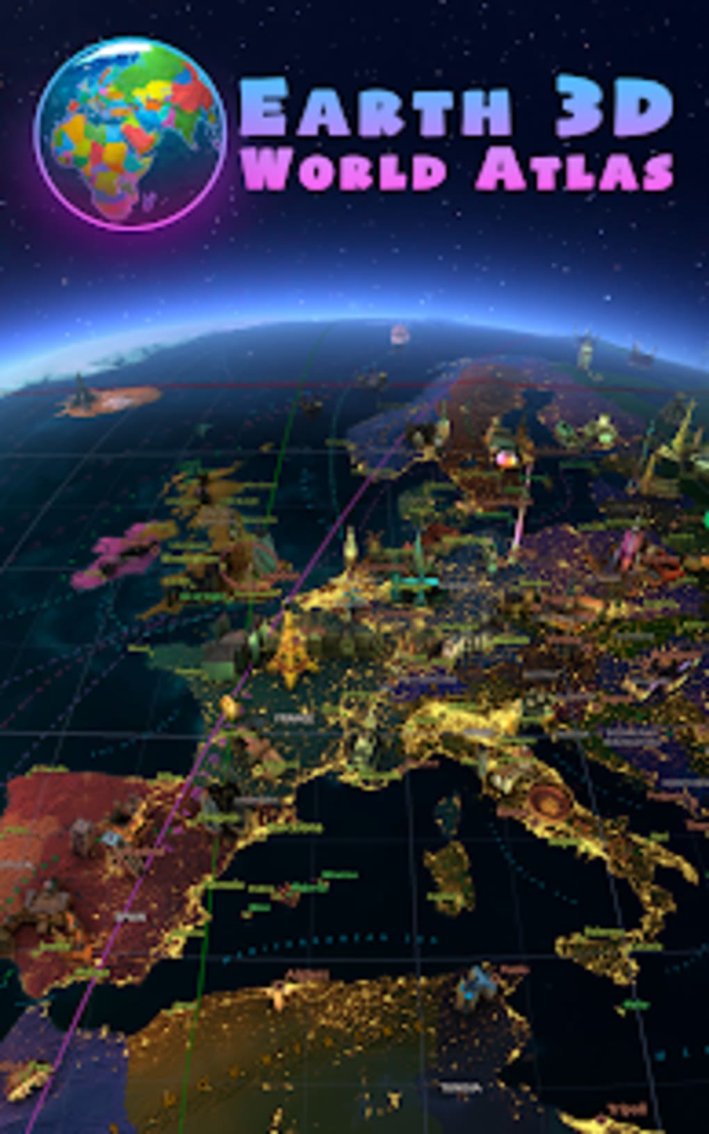 earth 3d - world atlas