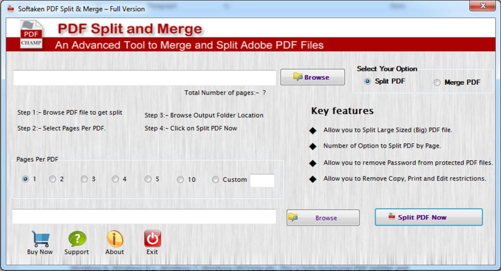pdf split and merge basic free download