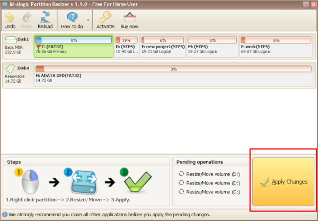 instal IM-Magic Partition Resizer Pro 6.9 / WinPE free