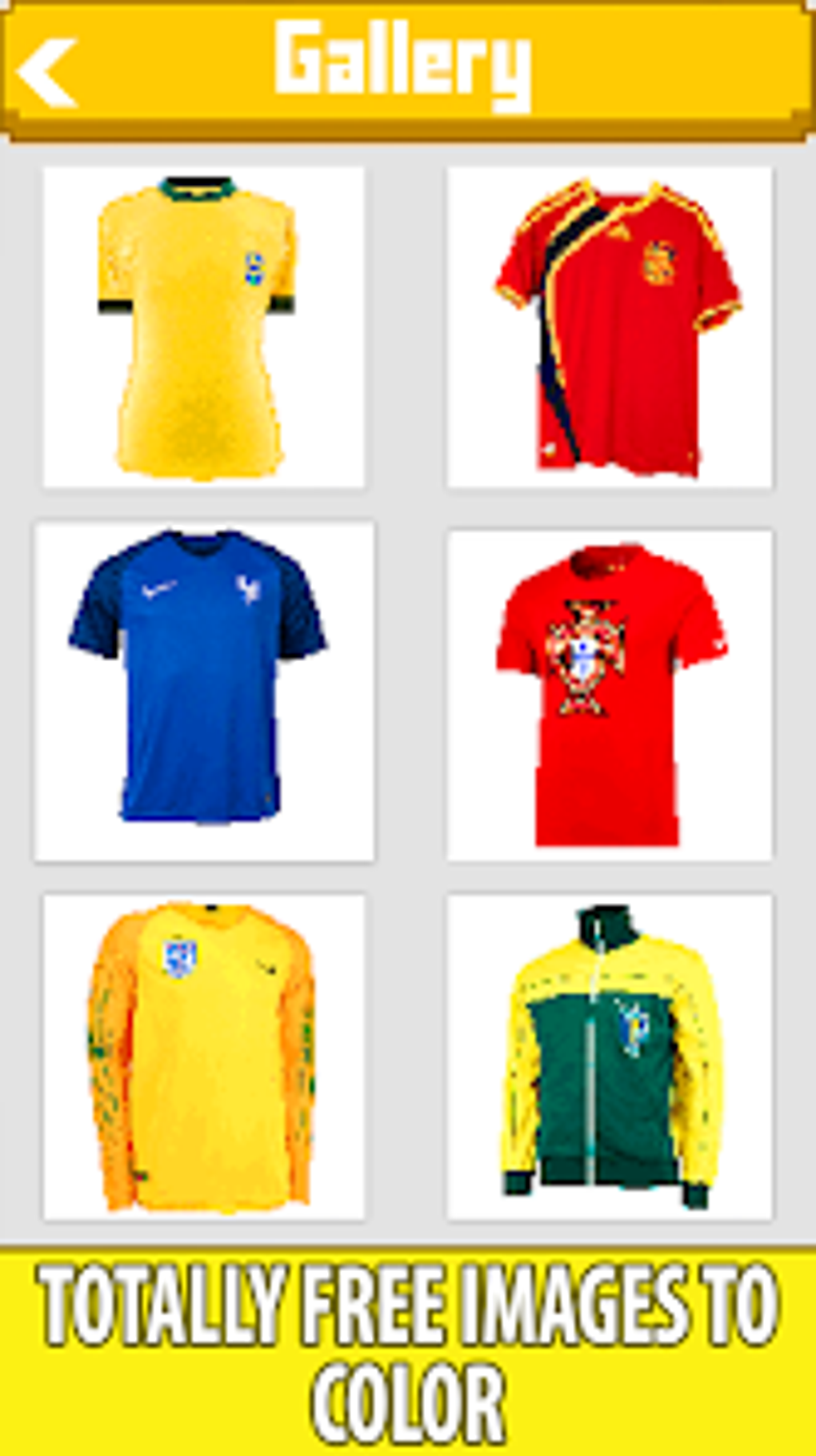 Football Shirts Pixel Color для Android — Скачать
