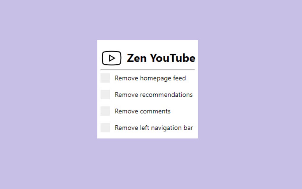 Zen YouTube: Distraction Free Youtube For Google Chrome - Extension ...