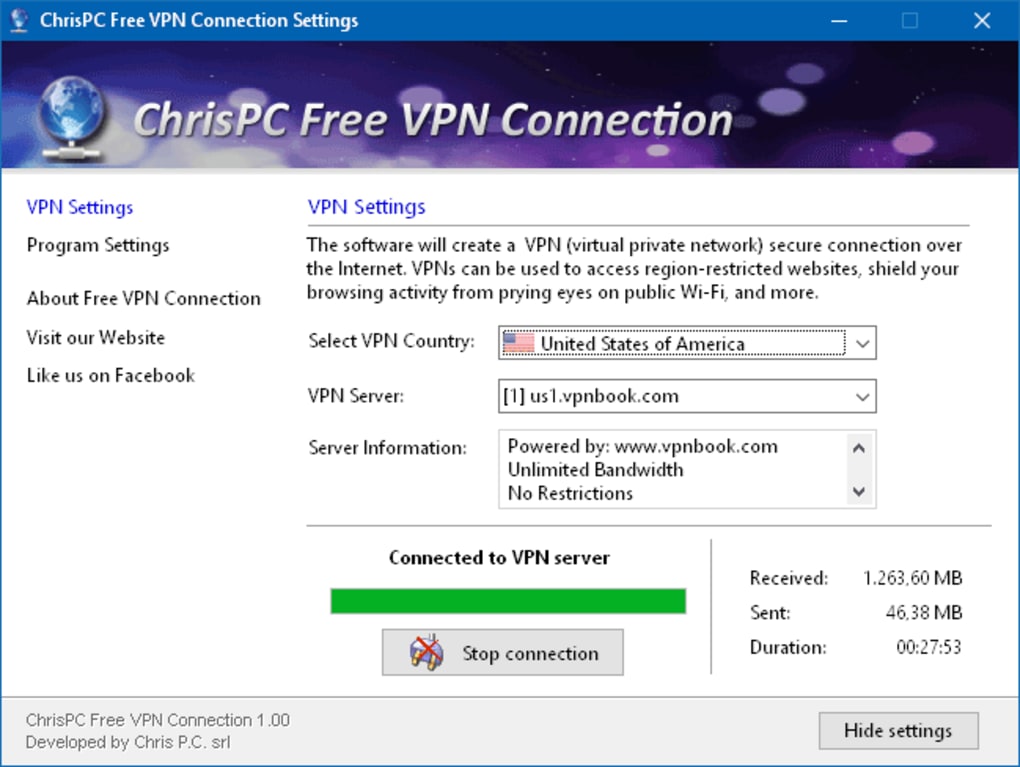 instal ChrisPC Free VPN Connection 4.06.15