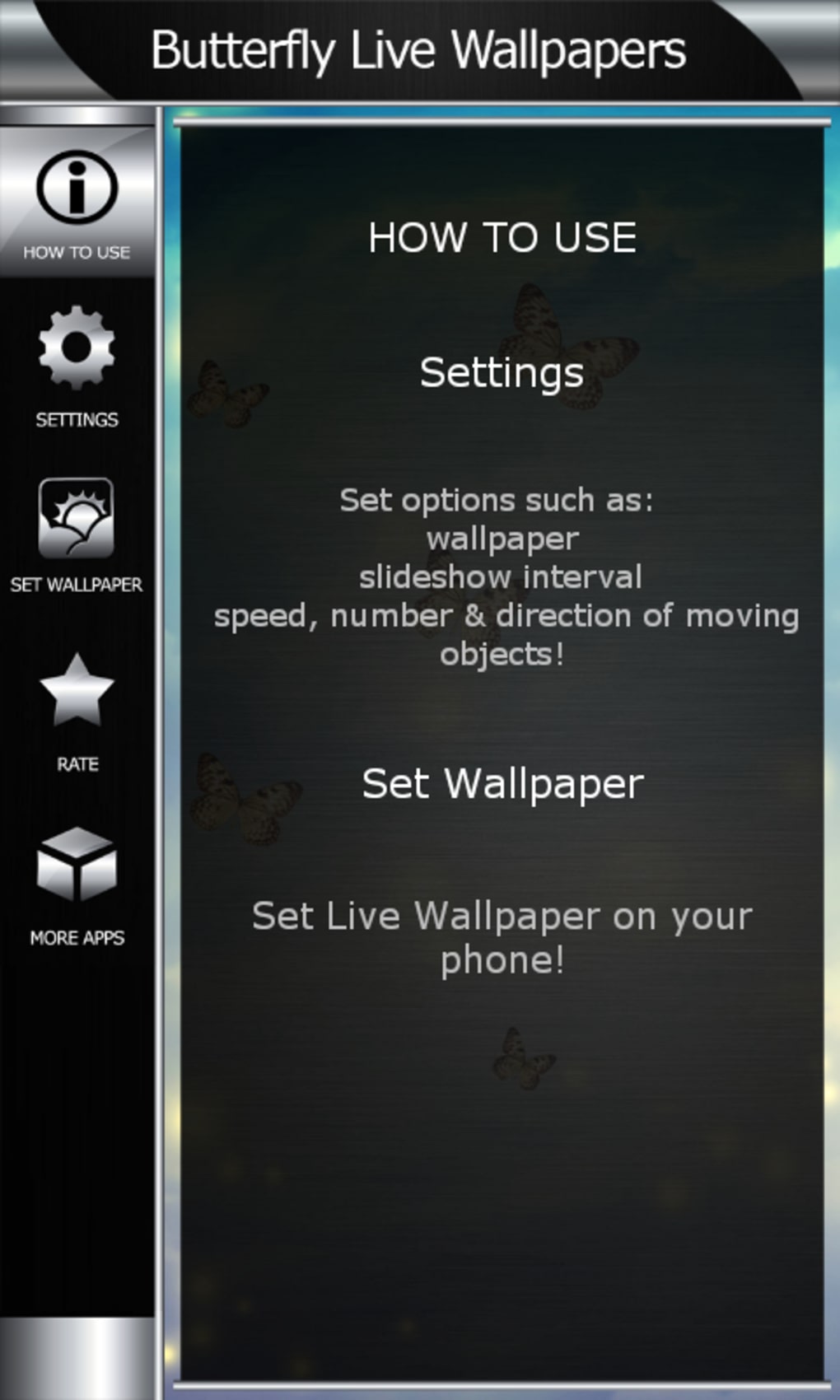 Butterfly Live Wallpapers for Android - Download