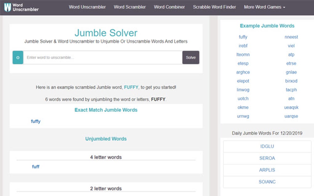 Jumble Solver Para Google Chrome - Extensión Descargar