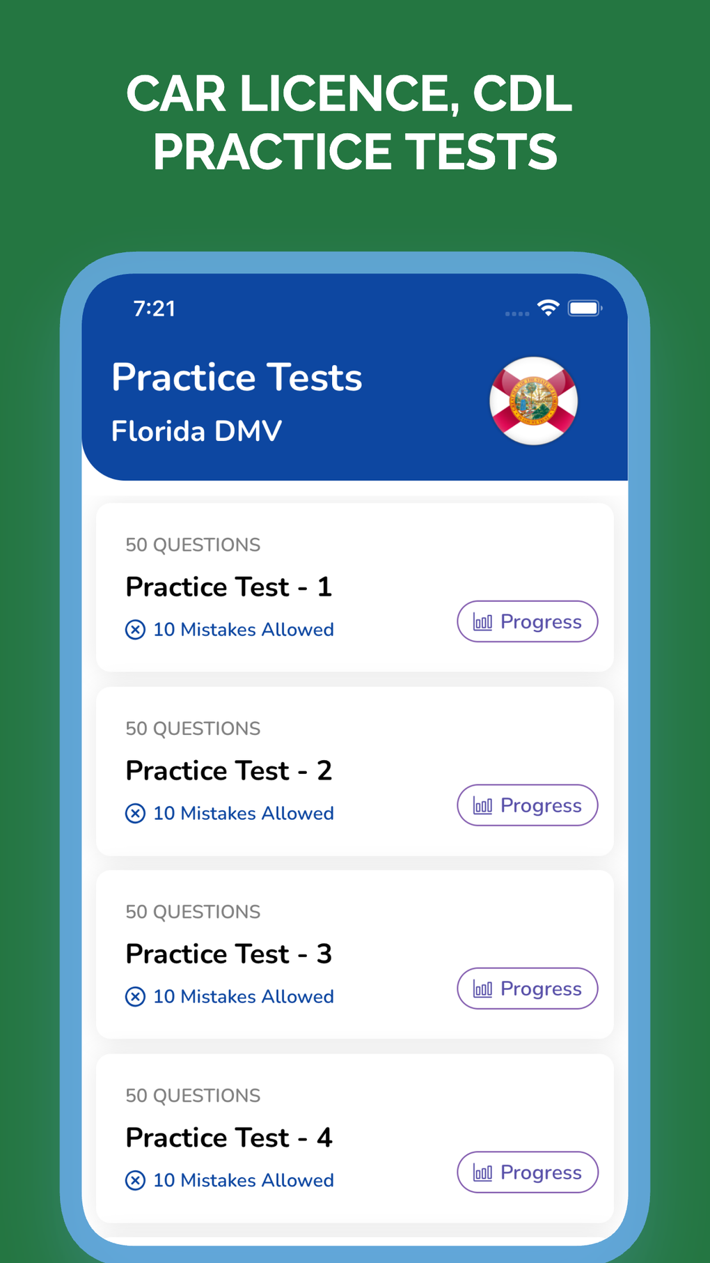 Florida DMV Permit Test Para IPhone - Descargar