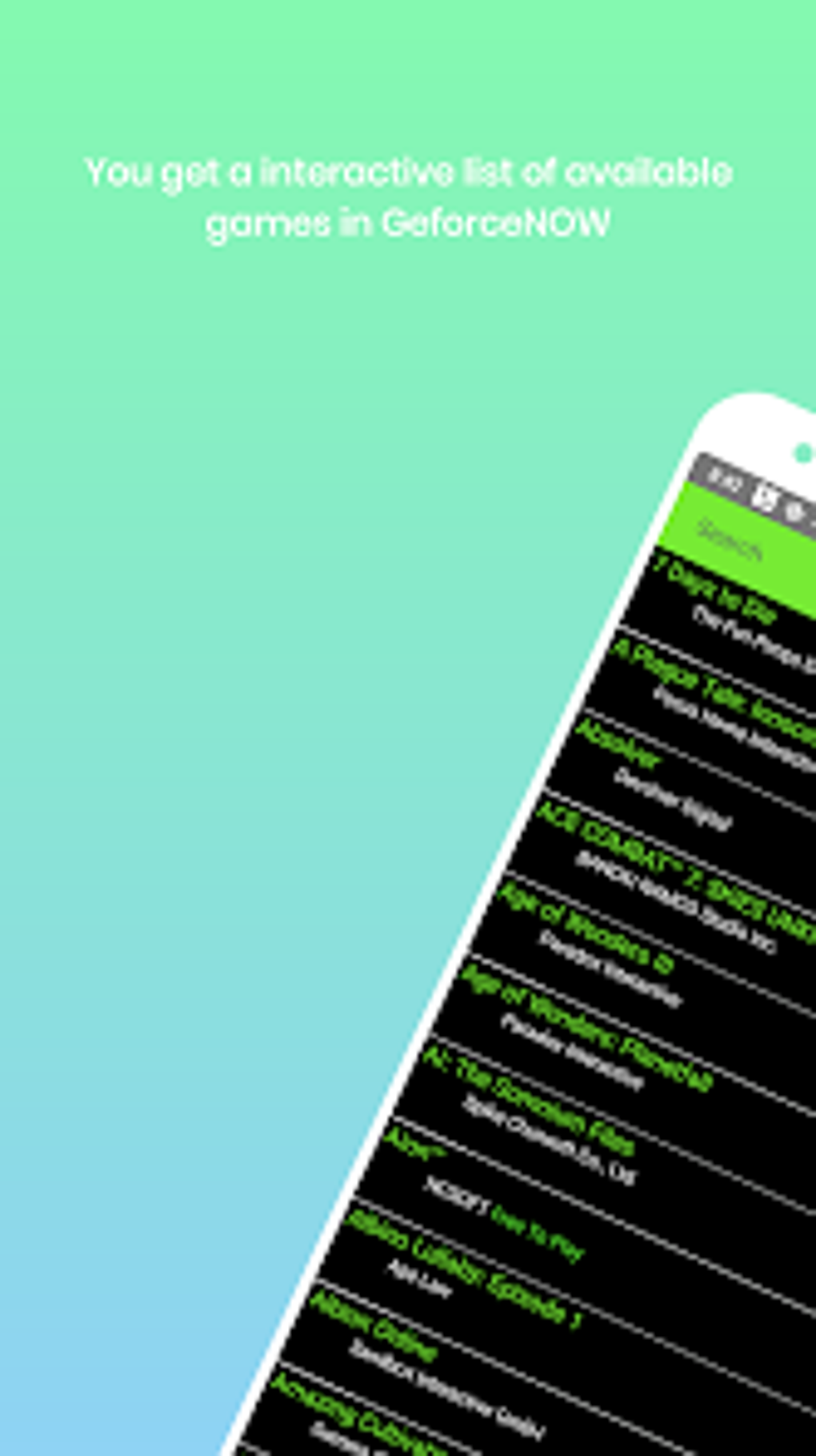 Games List for Geforce Now для Android — Скачать