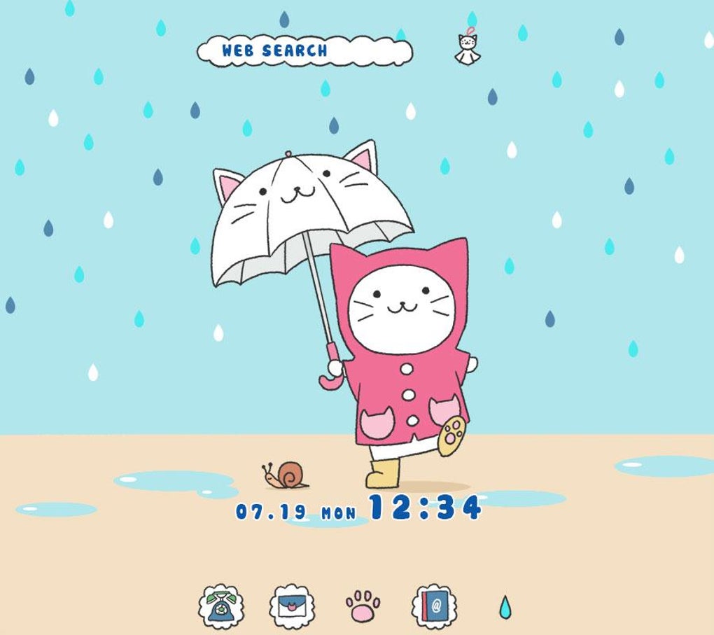 Android I in Kitty On A Rainy Day Theme APK ndir Android i in kitty on a rainy day theme apk ndir