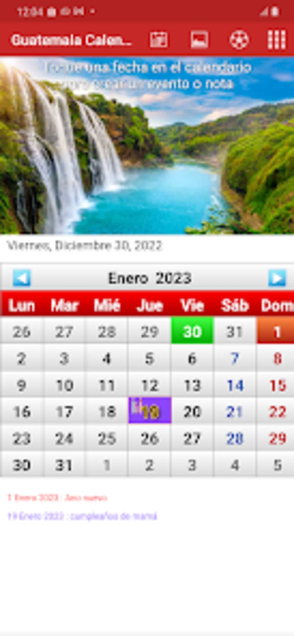 Guatemala Calendario 2023 para Android Descargar