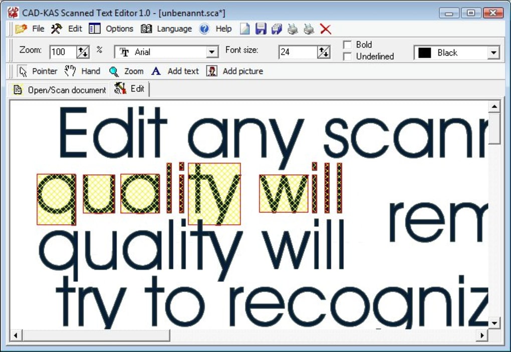Scanned Editor -