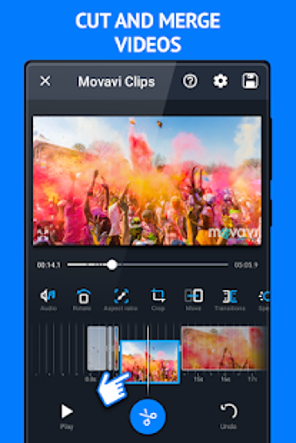 Movavi Clips - Video Editor with Slideshows для Android — Скачать