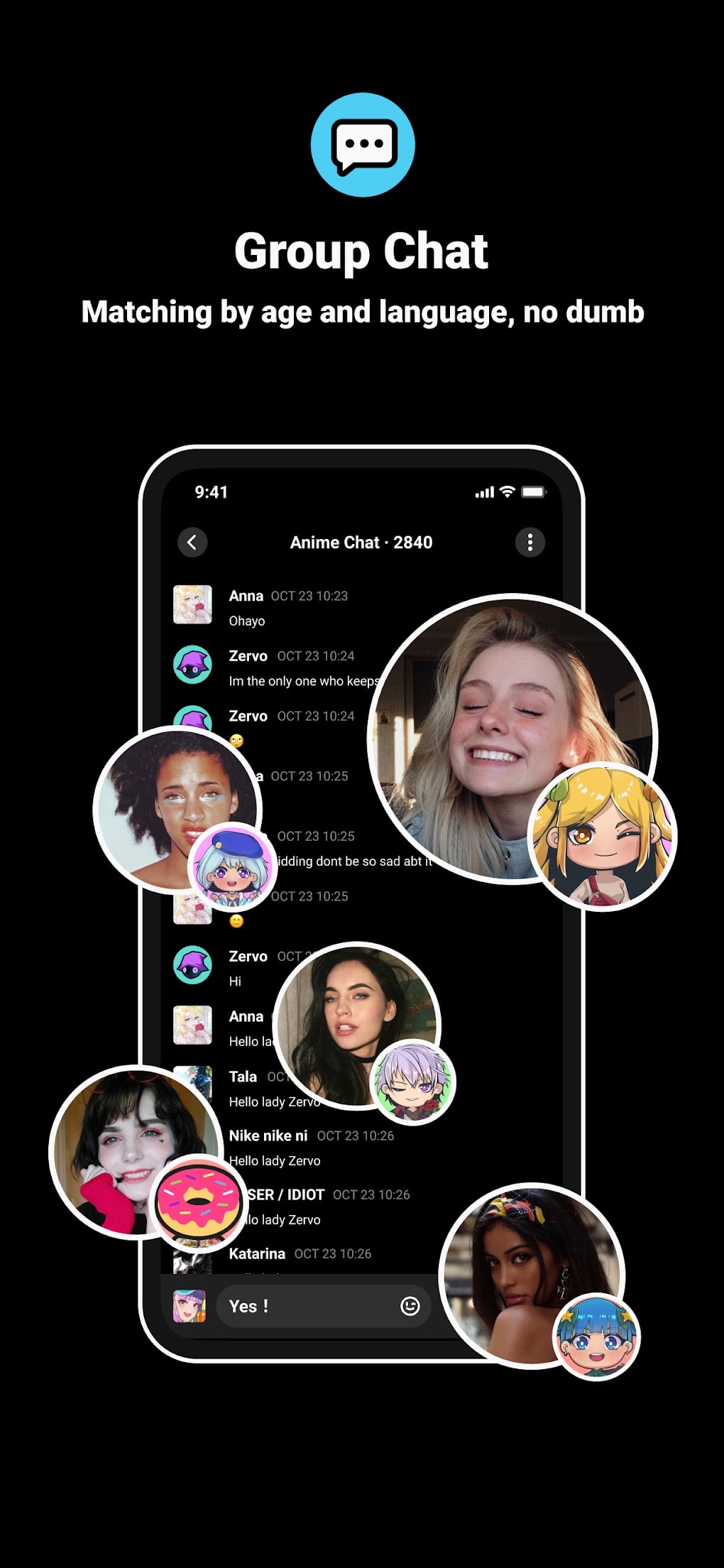 anime chat app with peopleTikTok Search