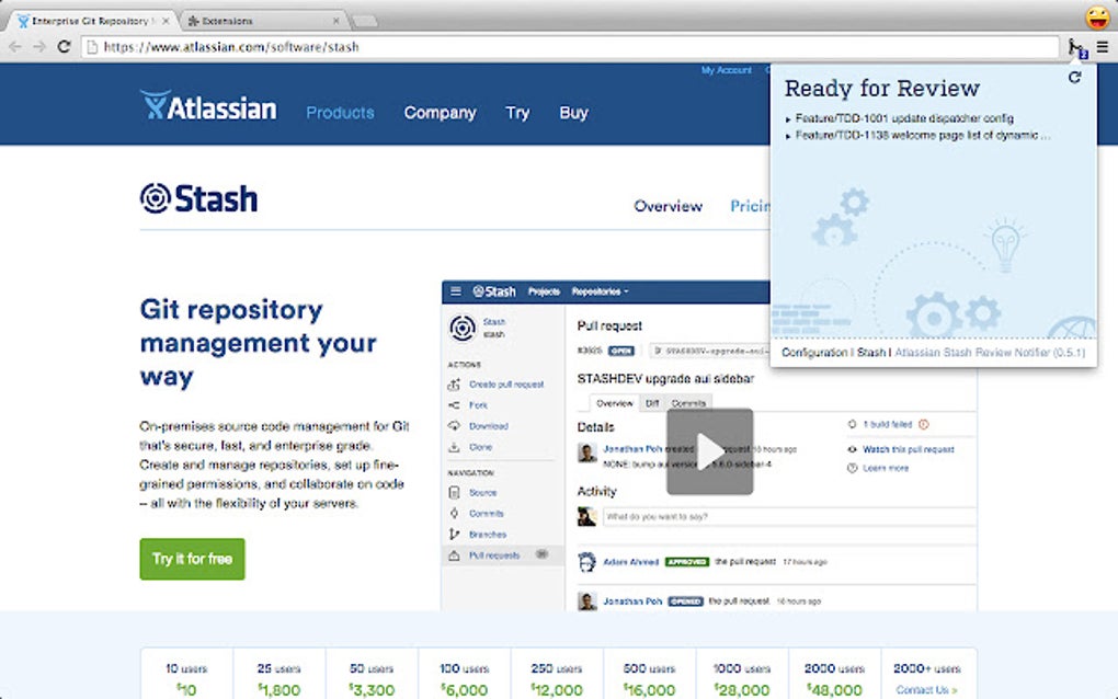 Atlassian Pull Request Notifier for Google Chrome - Extension Download