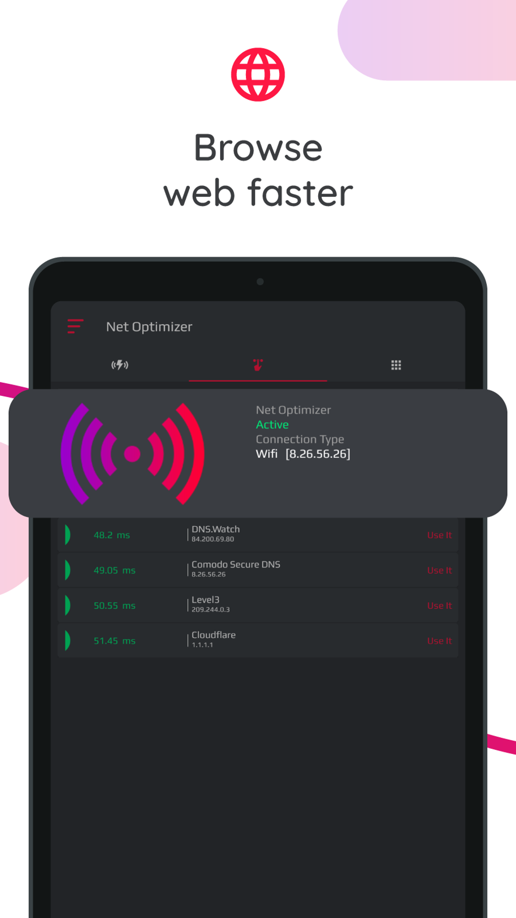 Net Optimizer: Optimize Ping APK для Android — Скачать