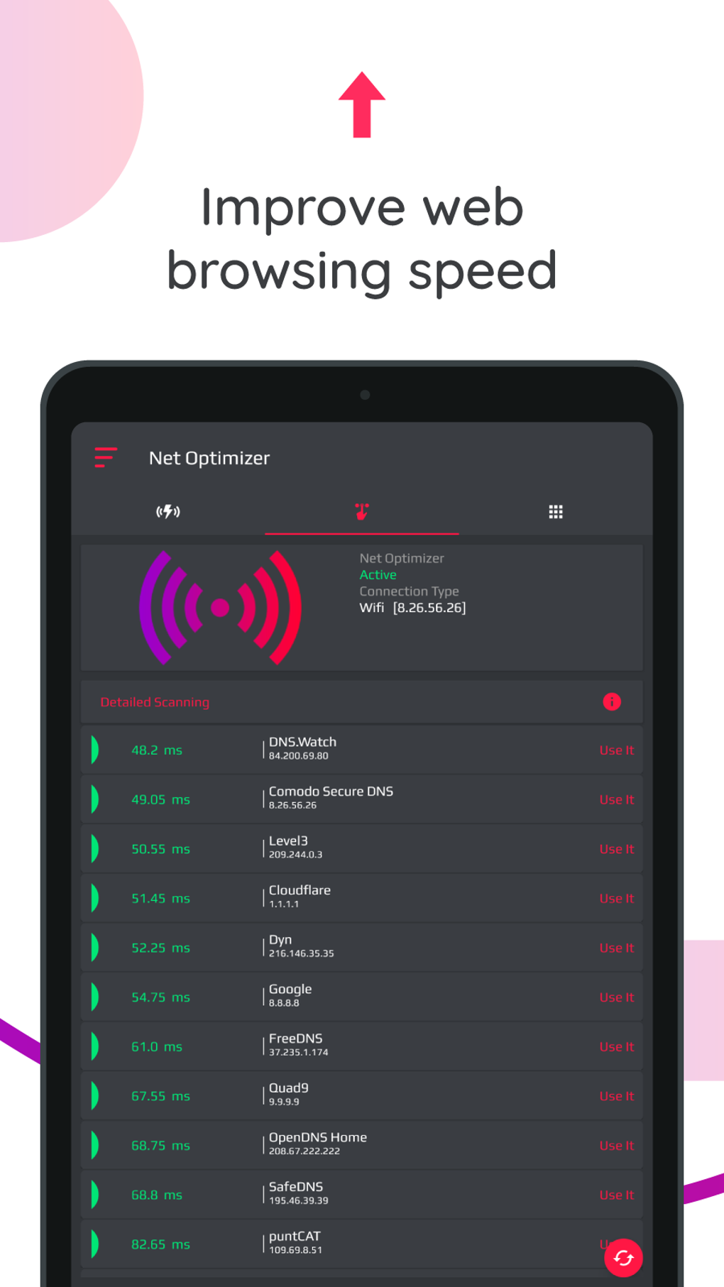 Net Optimizer: Optimize Ping APK для Android — Скачать