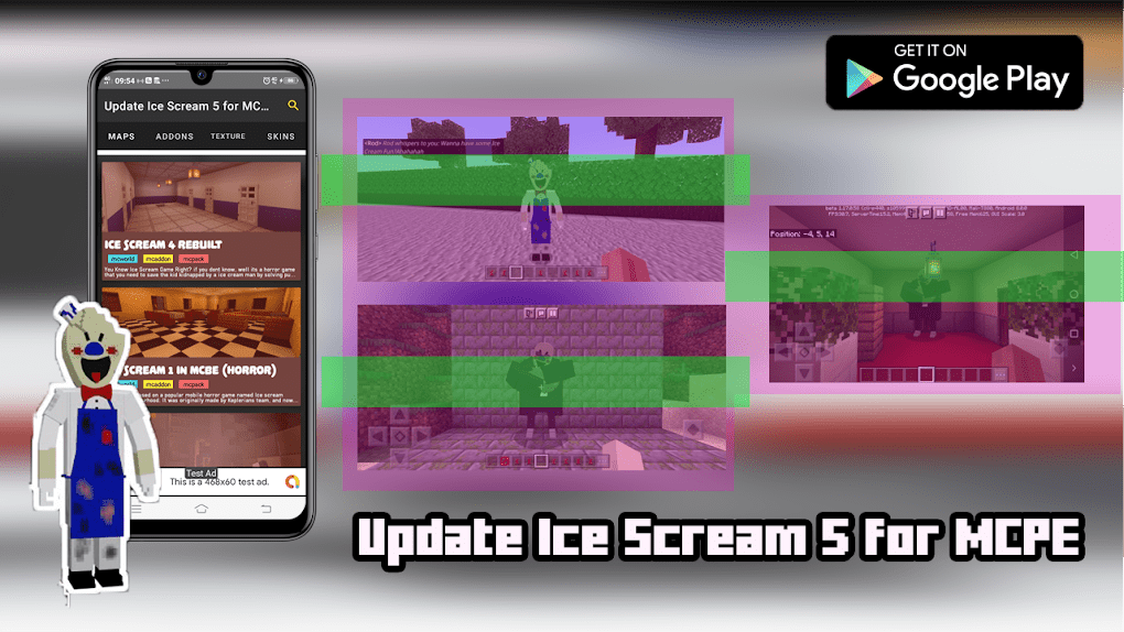 Ice Scream Horror Addon V2  Minecraft PE Mods & Addons