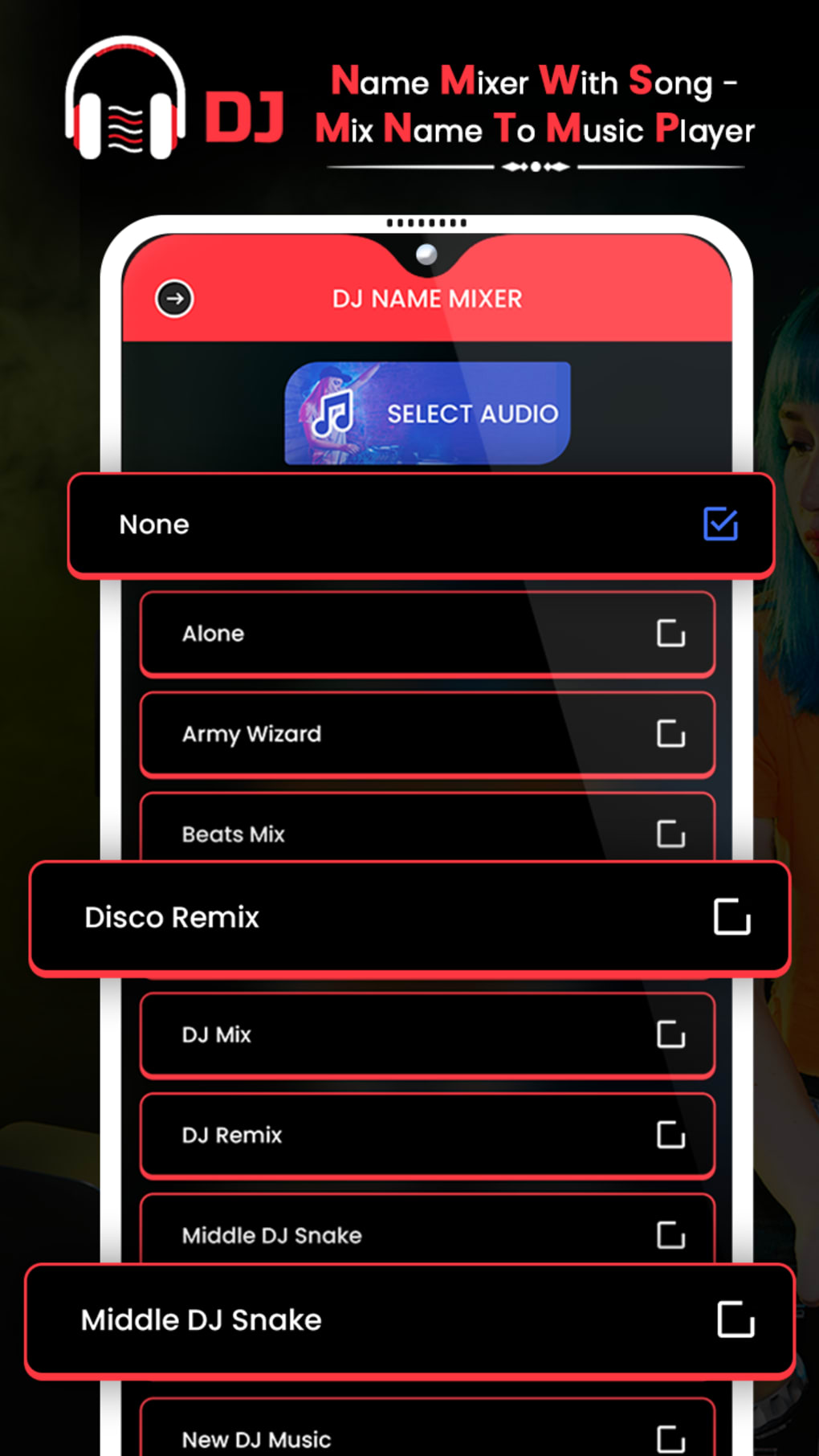 DJ Name Mixer With Music Player - Mix Name To Song APK สำหรับ Android -  ดาวน์โหลด