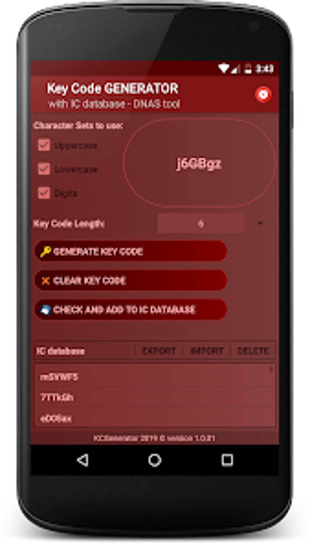 Key Code Generator для Android — Скачать