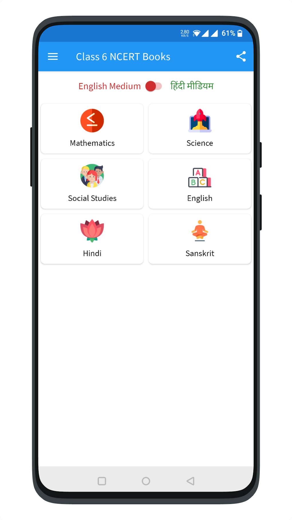 Class 6 NCERT Books Cho Android T i V 