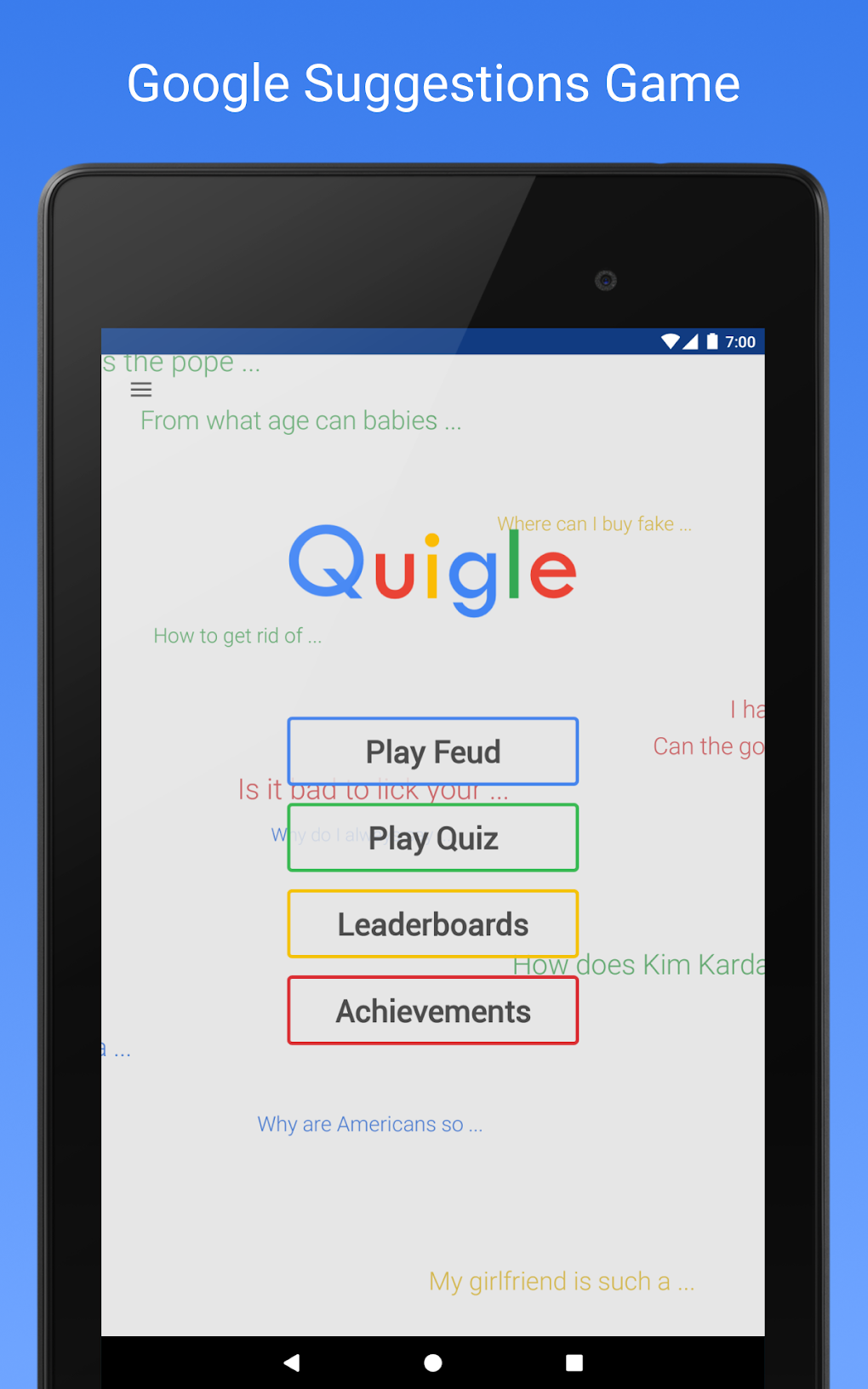 Quigle - Google Feud Quiz для Android — Скачать