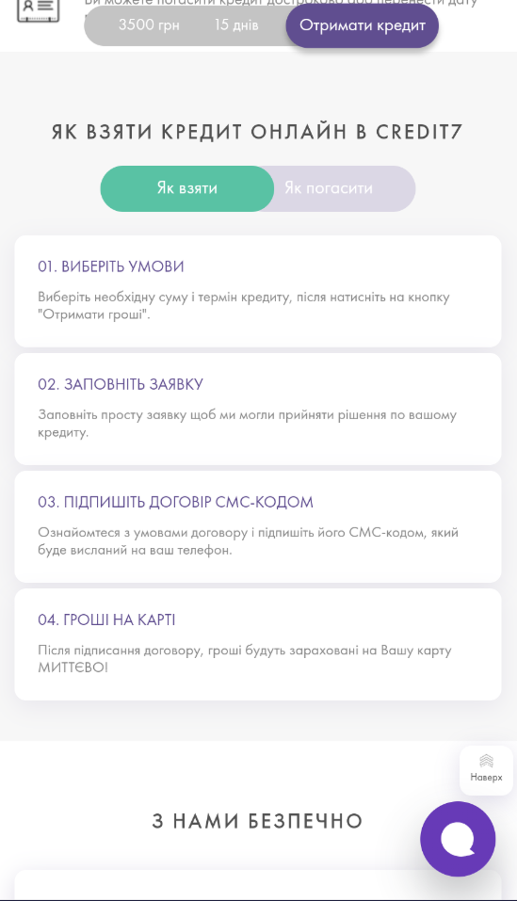 Credit7 Кредит онлайн на карту для Android — Скачать