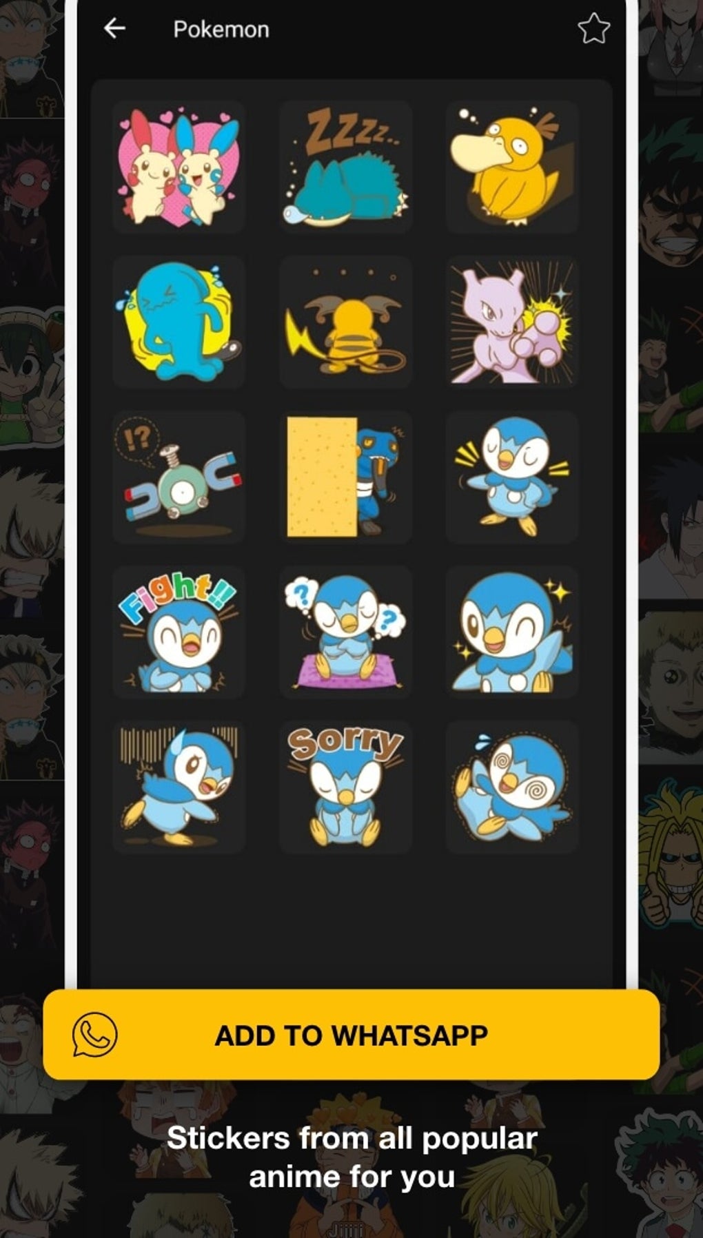 Anime stickers for whatsapp для Android — Скачать