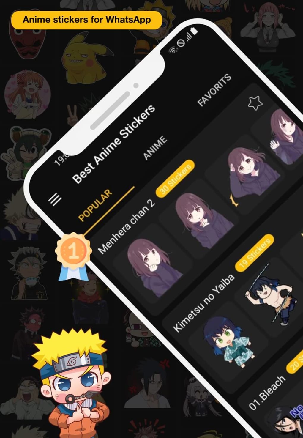 Anime stickers for WhatsApp  WAStickerApps APK per Android Download