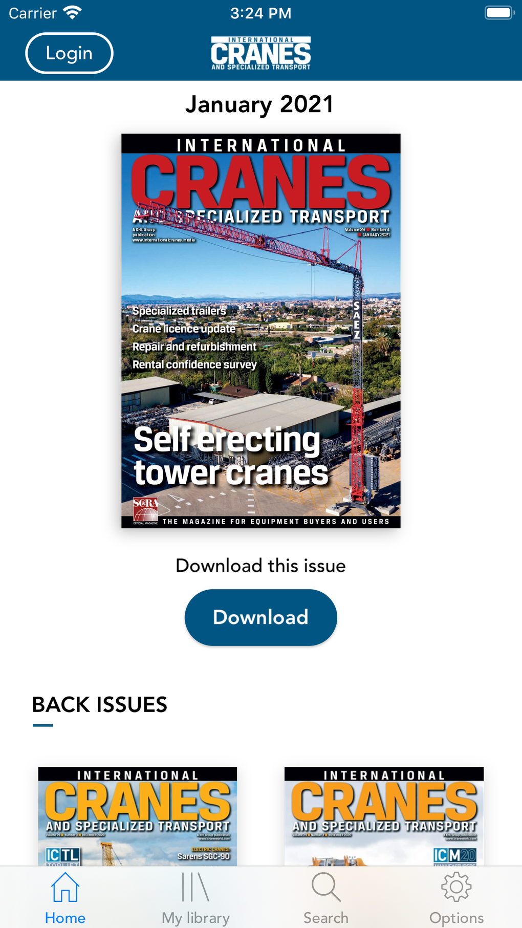 Int Cranes Spec Transport Para IPhone Descargar