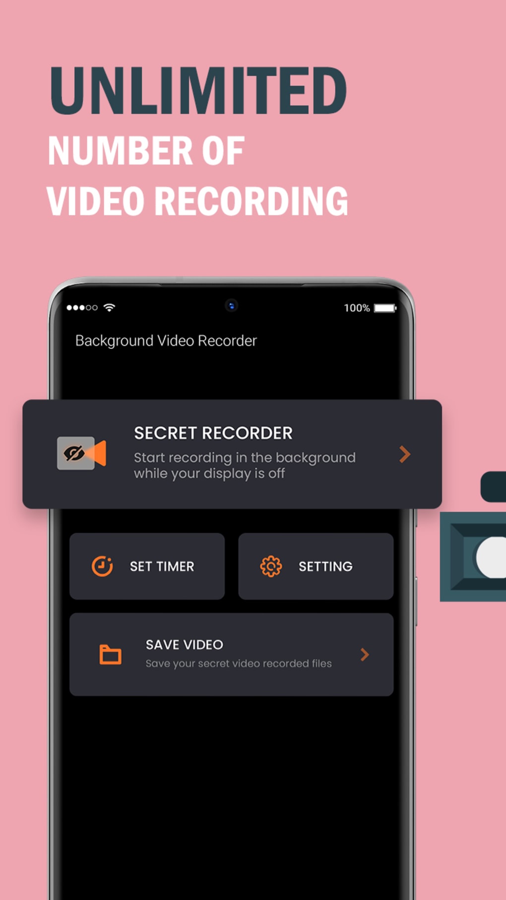 Secret Video Recorder APK: Bạn muốn giấu đi việc quay phim mà không ai biết? Secret video recorder APK giúp bạn giải quyết vấn đề này một cách dễ dàng. Ứng dụng này cho phép bạn quay video bí mật mà không cần mở ứng dụng và ghi lại những khoảnh khắc đáng nhớ của mình. Hãy xem hình ảnh liên quan để tìm hiểu thêm về tính năng này!