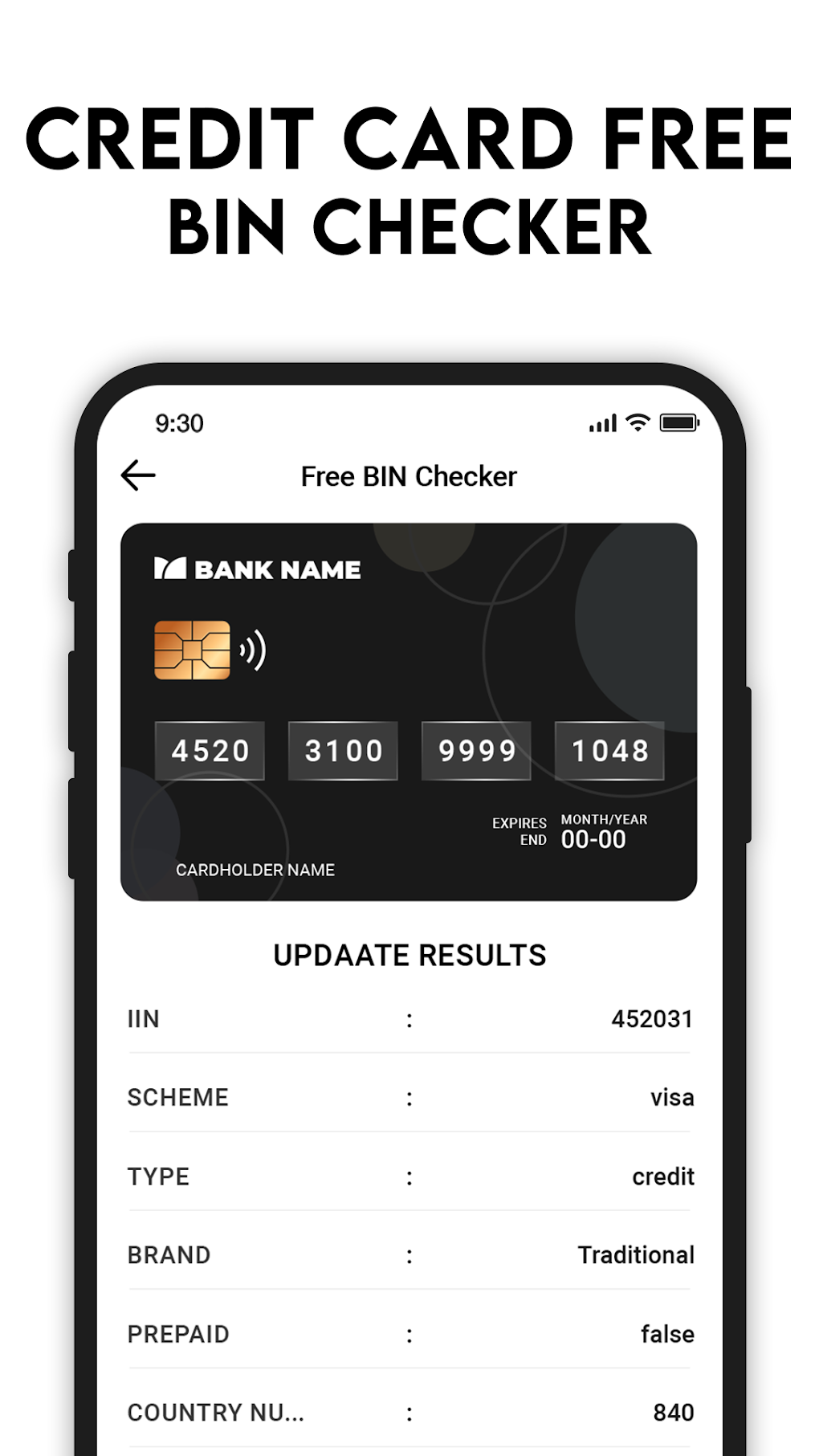 Credit Card Number Validator для Android — Скачать