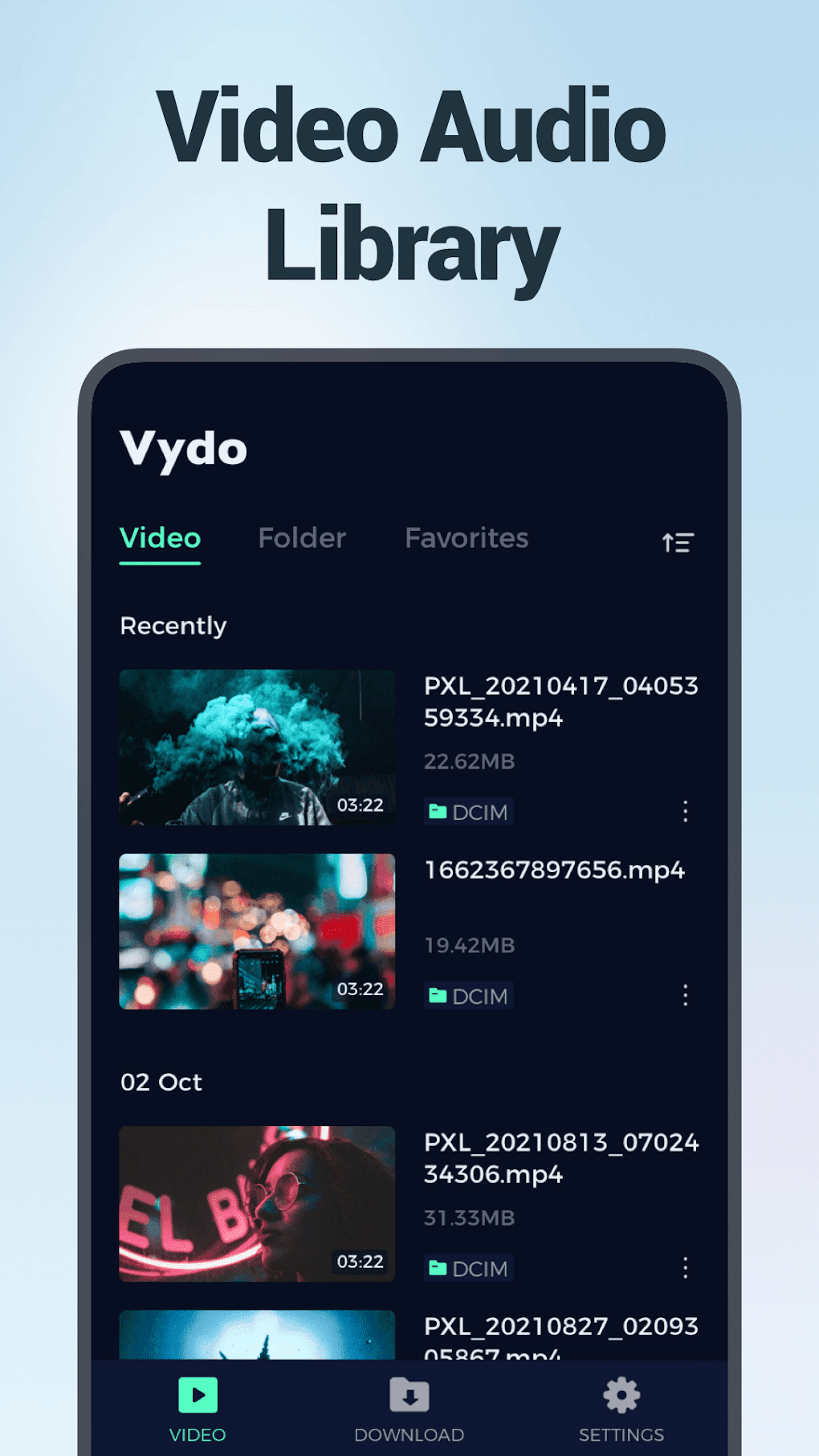 Vydo - Video Player для Android — Скачать