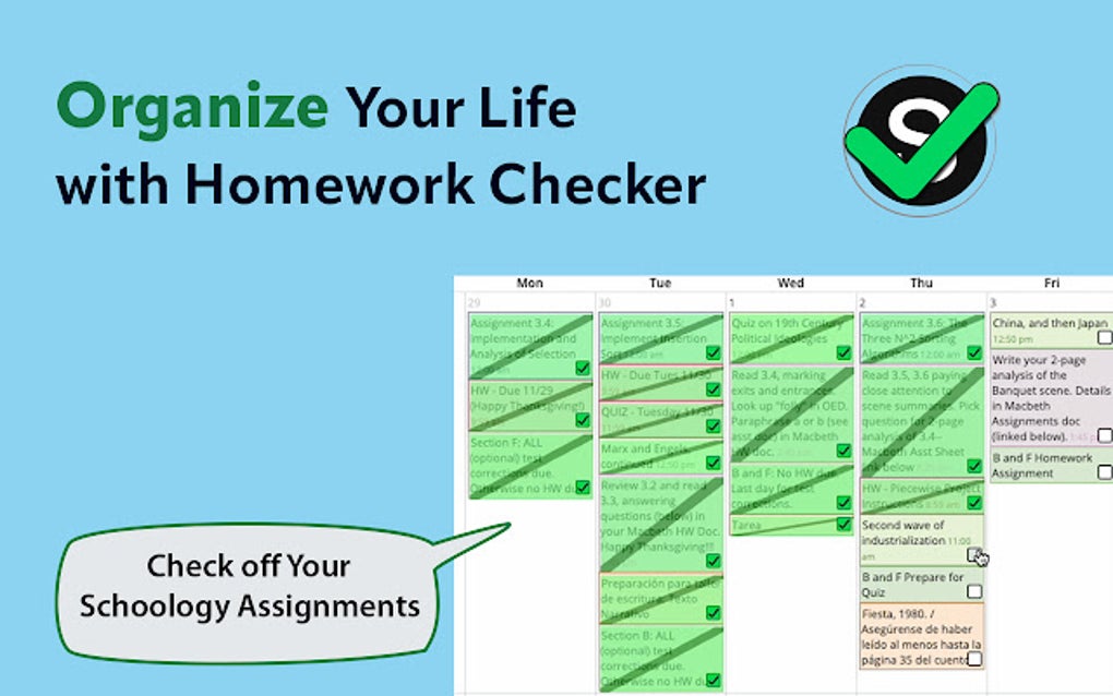 Homework Checker (schoology) لنظام Google Chrome - الامتداد تنزيل