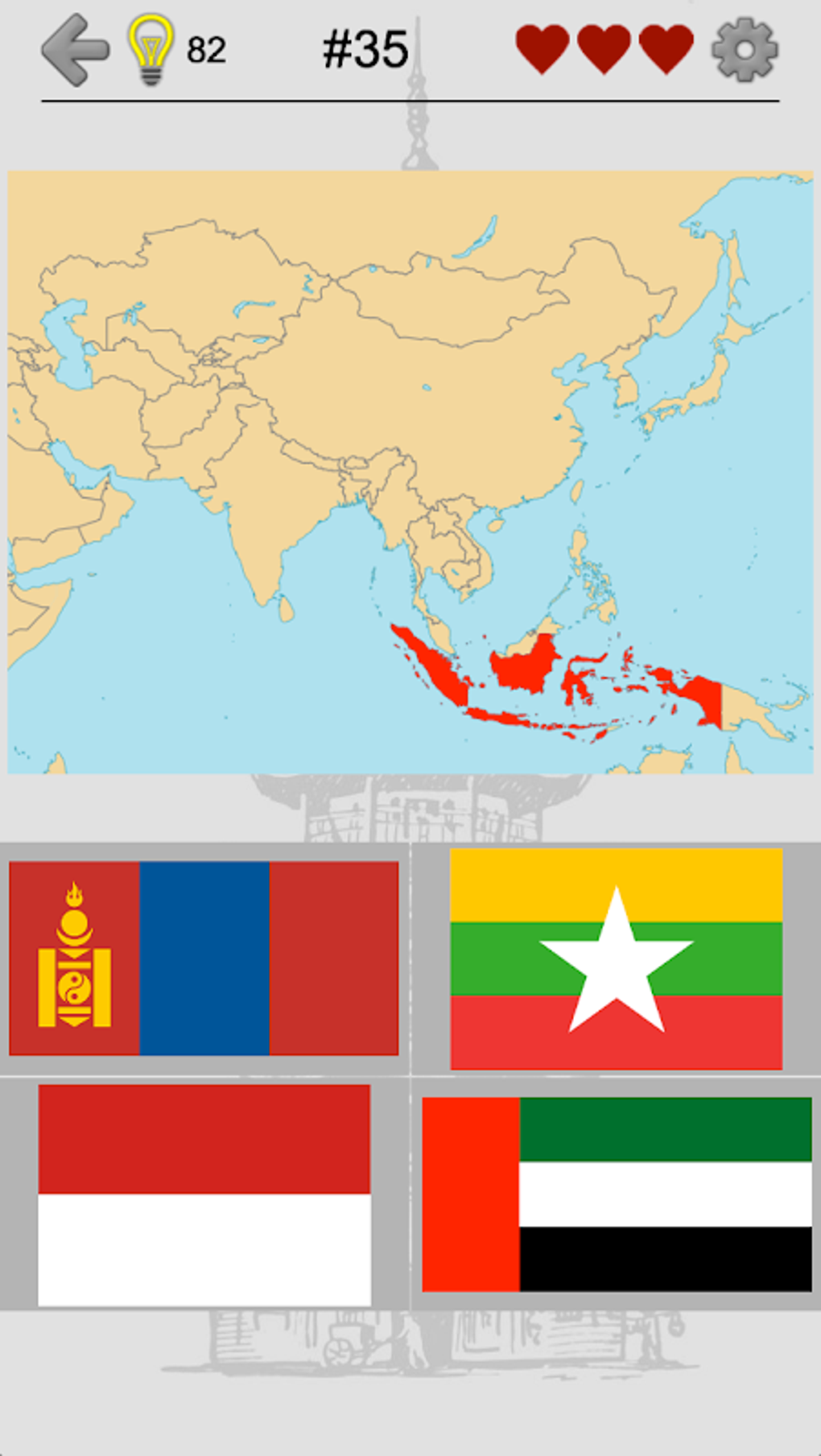 Asian Countries & Middle East - Flags and Capitals APK for Android
