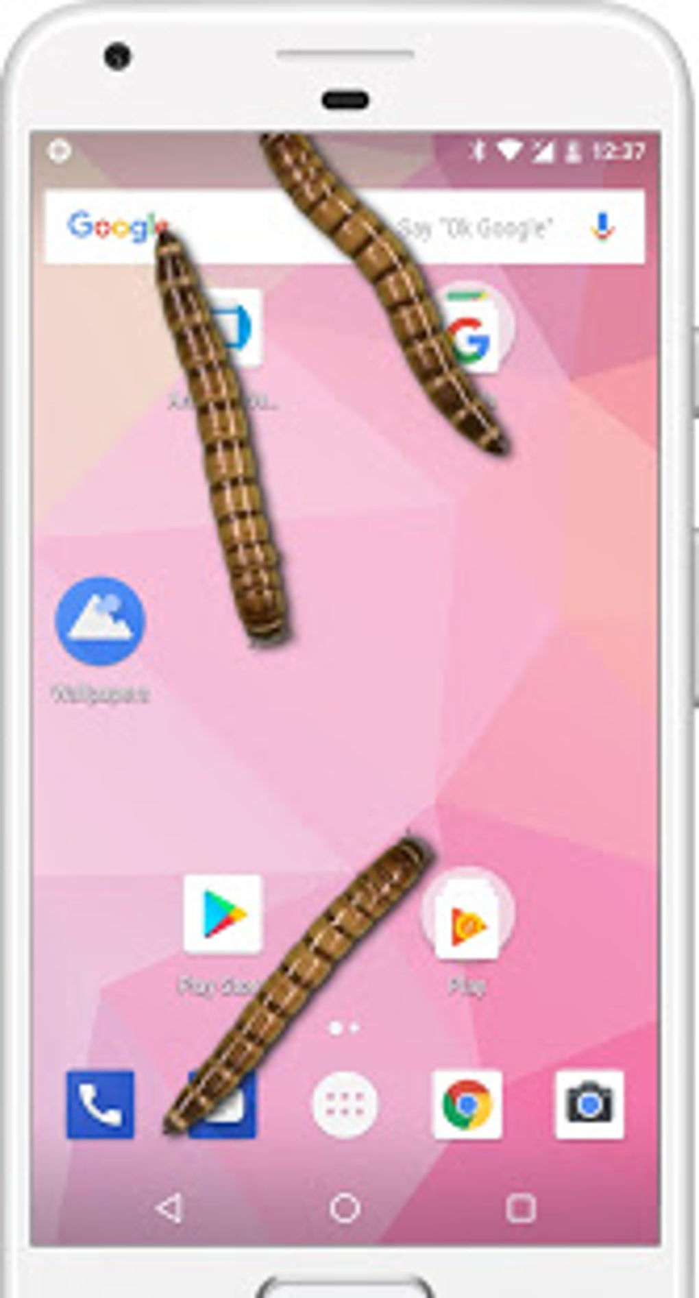 Worm Crawls on Phone joke APK для Android — Скачать