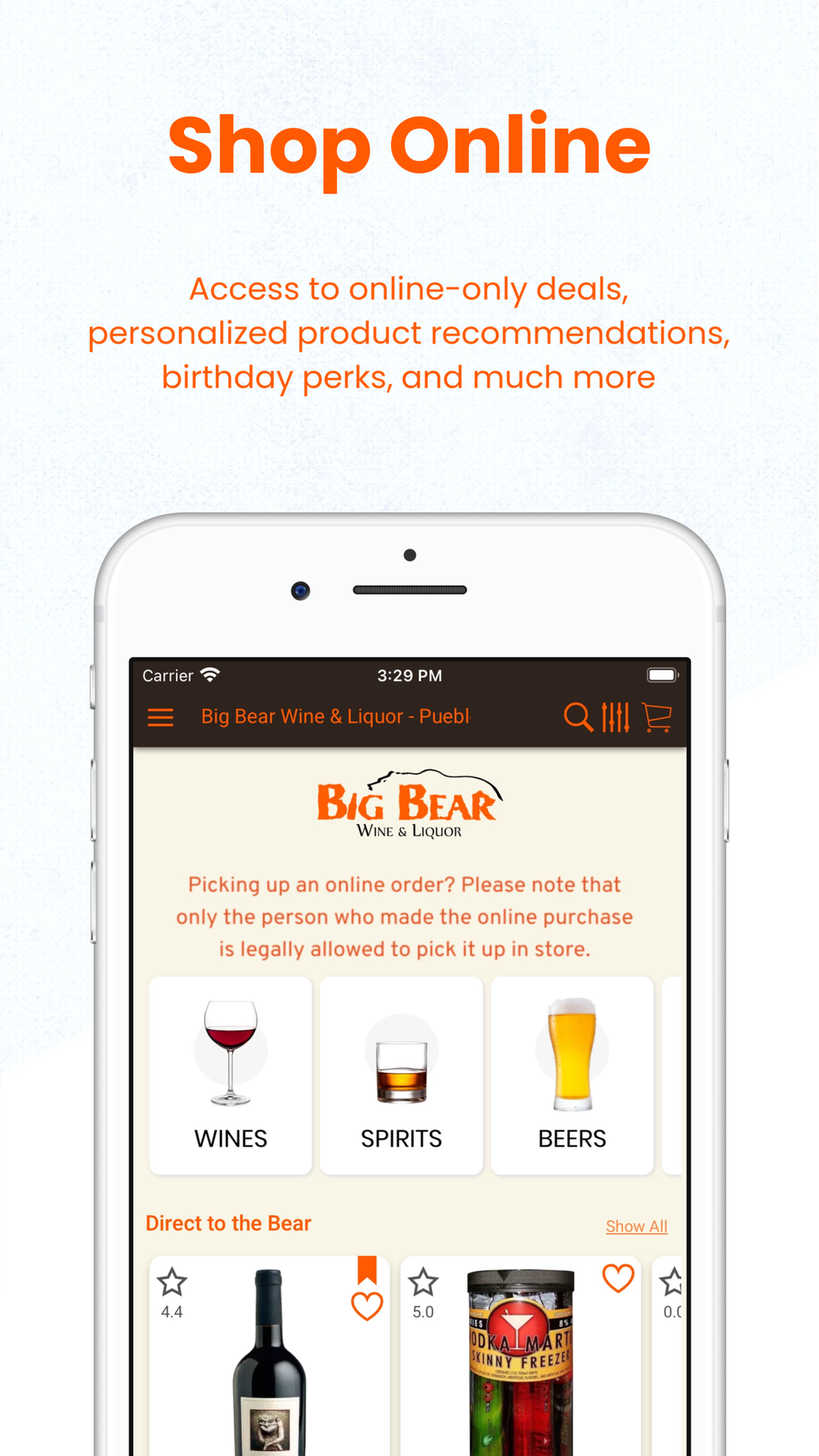 Big Bear Liquor для iPhone — Скачать